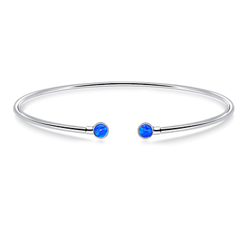 Blue Opal Silver Bracelet BRS-239